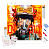 Firefighter | Diamond Painting Kit - Full Drill - Square or Round Diamonds with AB Drills Option