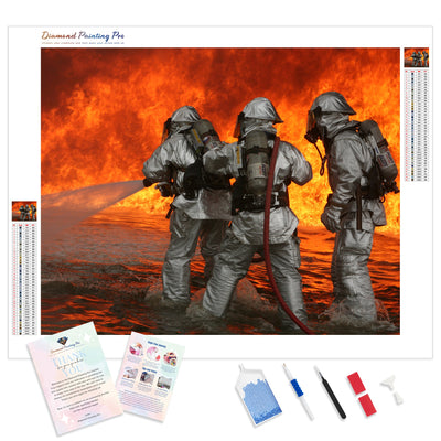 Fighting the Flames | Diamond Painting Kit - Full Drill - Square or Round Diamonds with AB Drills Option