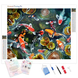 Koi Pond | Diamond Painting Kit - Full Drill - Square or Round Diamonds with AB Drills Option