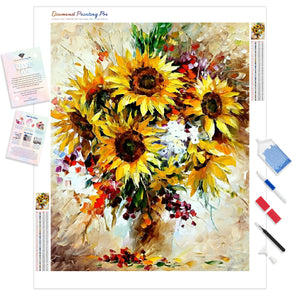 Bright Sunflower Vase | Diamond Painting