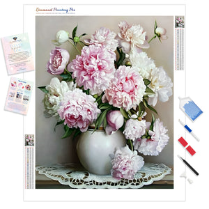 Pink Flowers | Diamond Painting