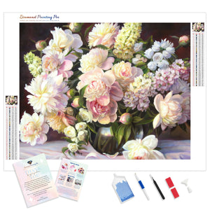 Pink Flower Bouquet | Diamond Painting