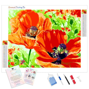 Orange Flowers | Diamond Painting