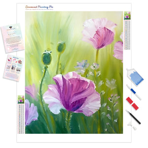 Purple Poppies | Diamond Painting