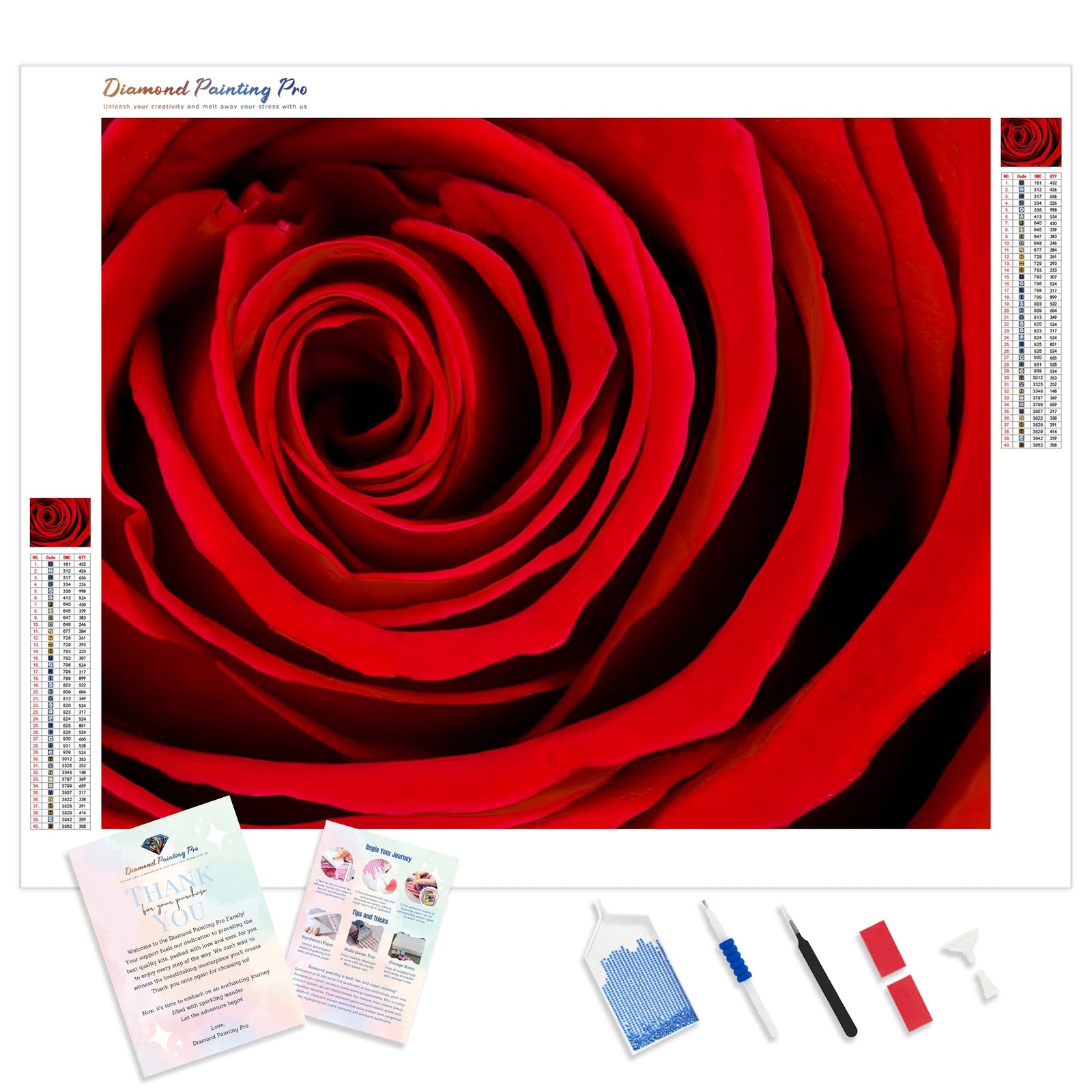 A Rose for Valentine's Day | Diamond Painting Kit - Full Drill - Square or Round Diamonds with AB Drills Option