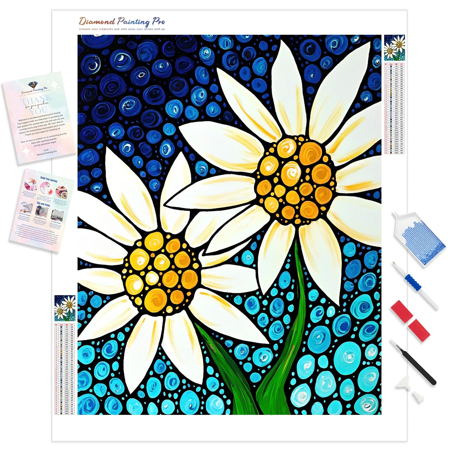 Bathing Beauties Daisy | Diamond Painting Kit - Full Drill - Square or Round Diamonds with AB Drills Option