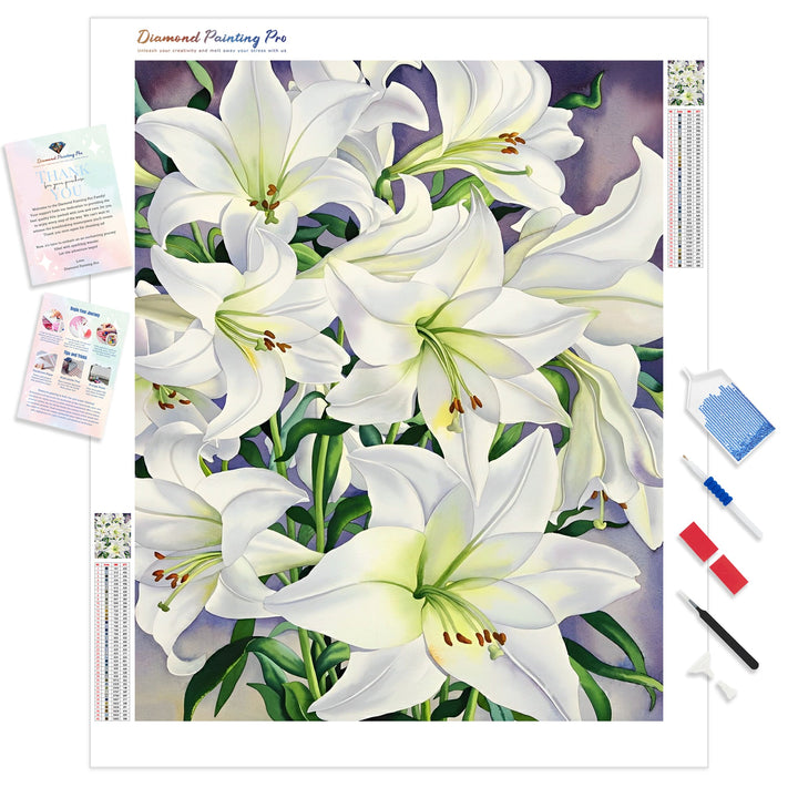 White Lilies | Diamond Painting