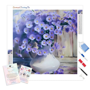 Mauve flowers | Diamond Painting