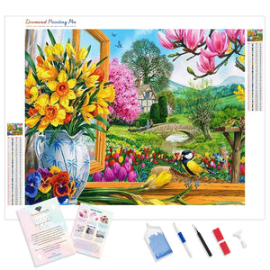 Flowers in spring | Diamond Painting