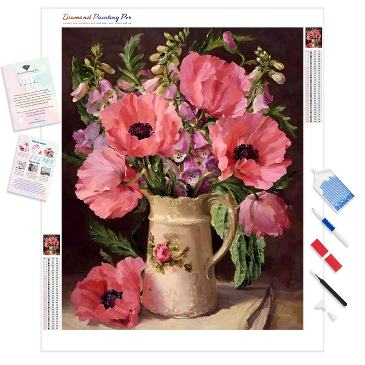 Watercolor Pink Flower | Diamond Painting