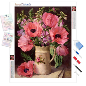 Watercolor Pink Flower | Diamond Painting