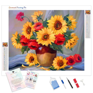 Sunflowers and Roses | Diamond Painting