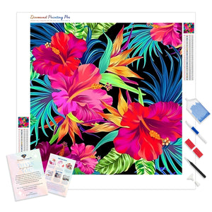 Vibrant Colorful Flowers | Diamond Painting