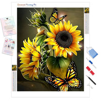 Sunflowers and Butterflies | Diamond Painting