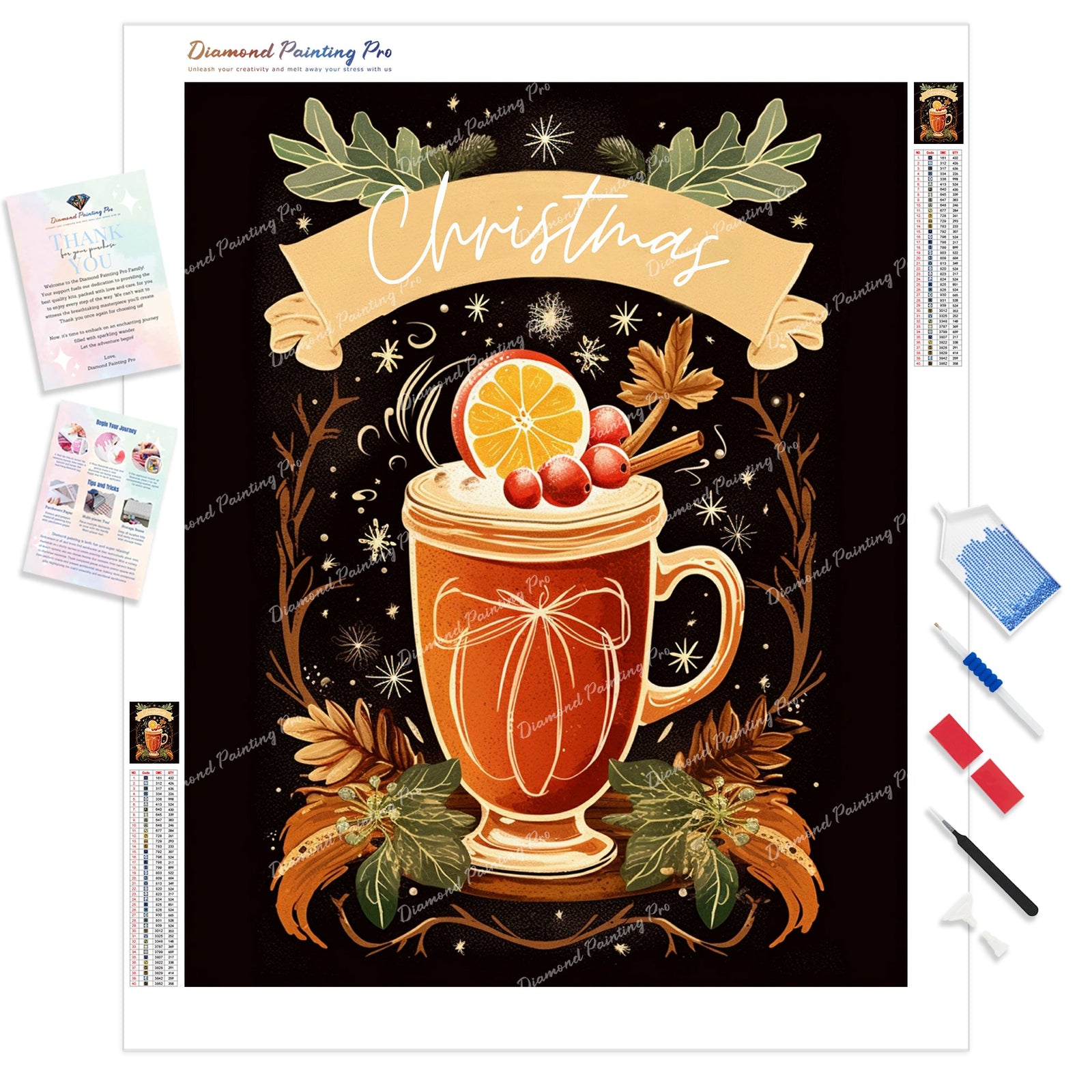 Mulled Wine | Diamond Painting Kit - Full Drill - Square or Round Diamonds with AB Drills Option