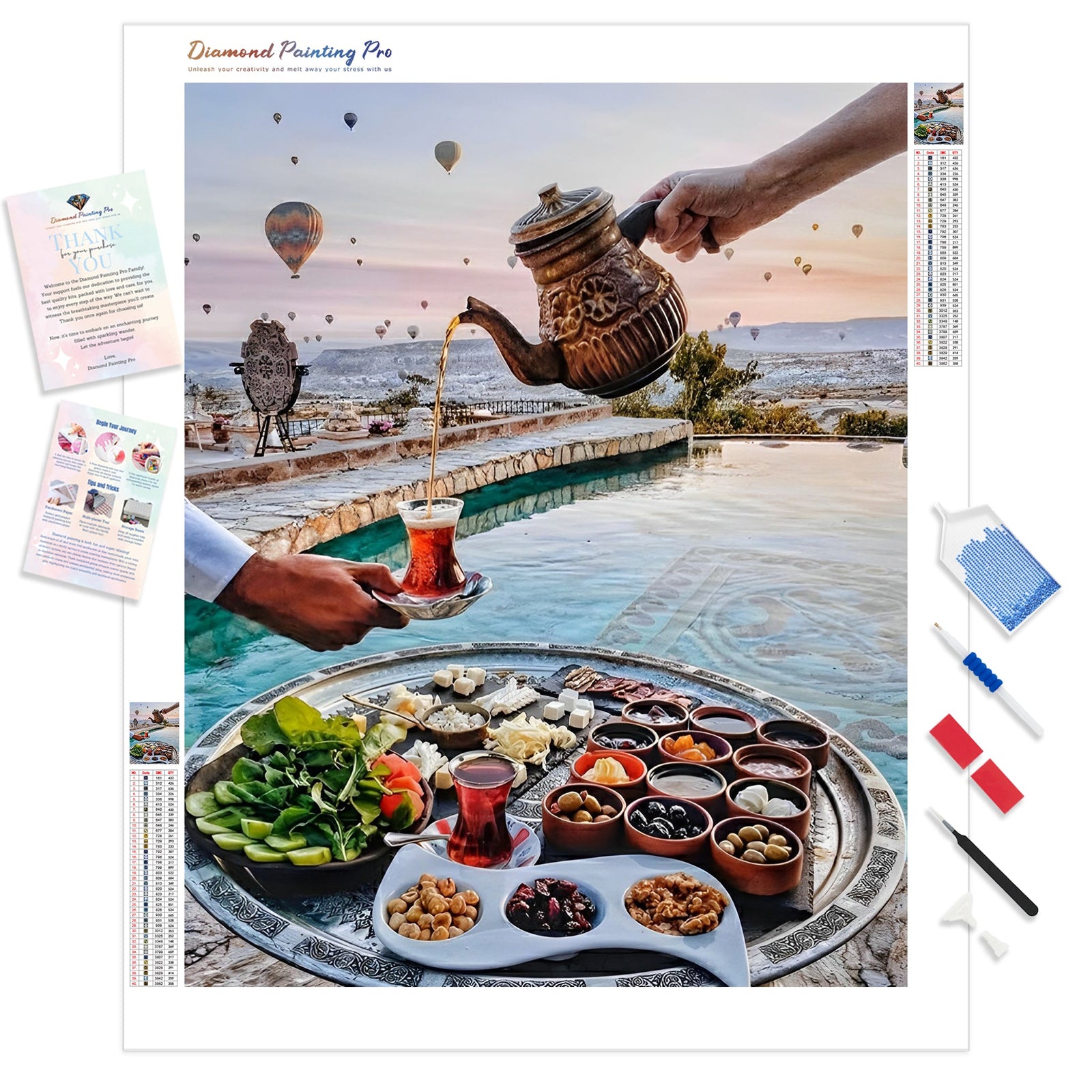 Breakfast in Cappadocia | Diamond Painting Kit - Full Drill - Square or Round Diamonds with AB Drills Option