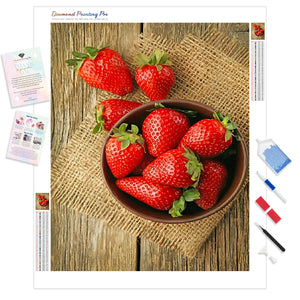 Strawberries Still Life | Diamond Painting