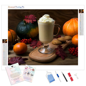 Pumpkin Spice Coffee Latte | Diamond Painting