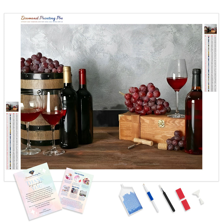 Red Wine Table | Diamond Painting