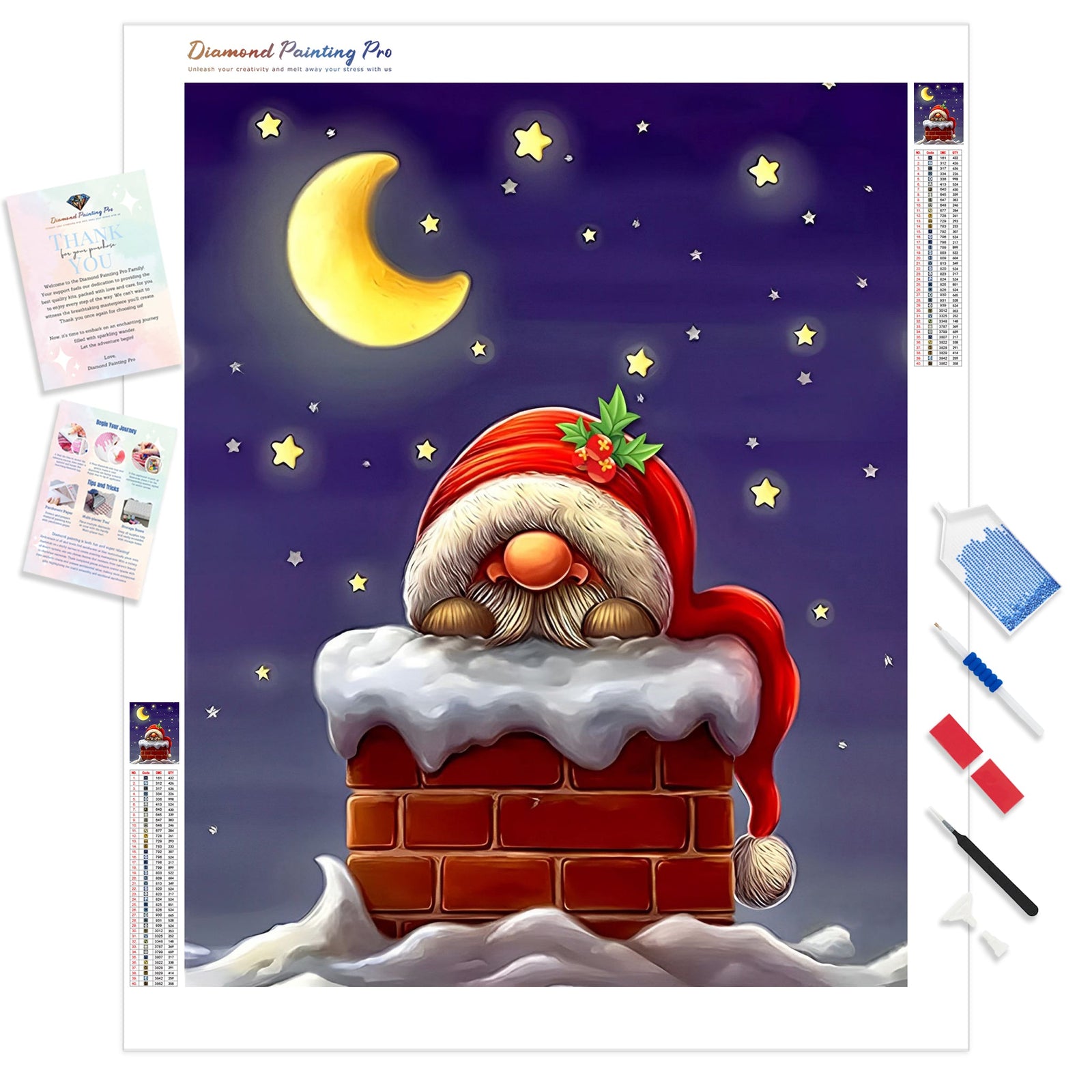 Cute Santa Claus | Diamond Painting Kit - Full Drill - Square or Round Diamonds with AB Drills Option