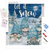 Let It Snow | Diamond Painting Kit - Full Drill - Square or Round Diamonds with AB Drills Option