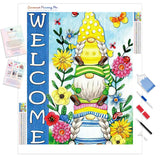 Flower gnomes | Diamond Painting Kit - Full Drill - Square or Round Diamonds with AB Drills Option