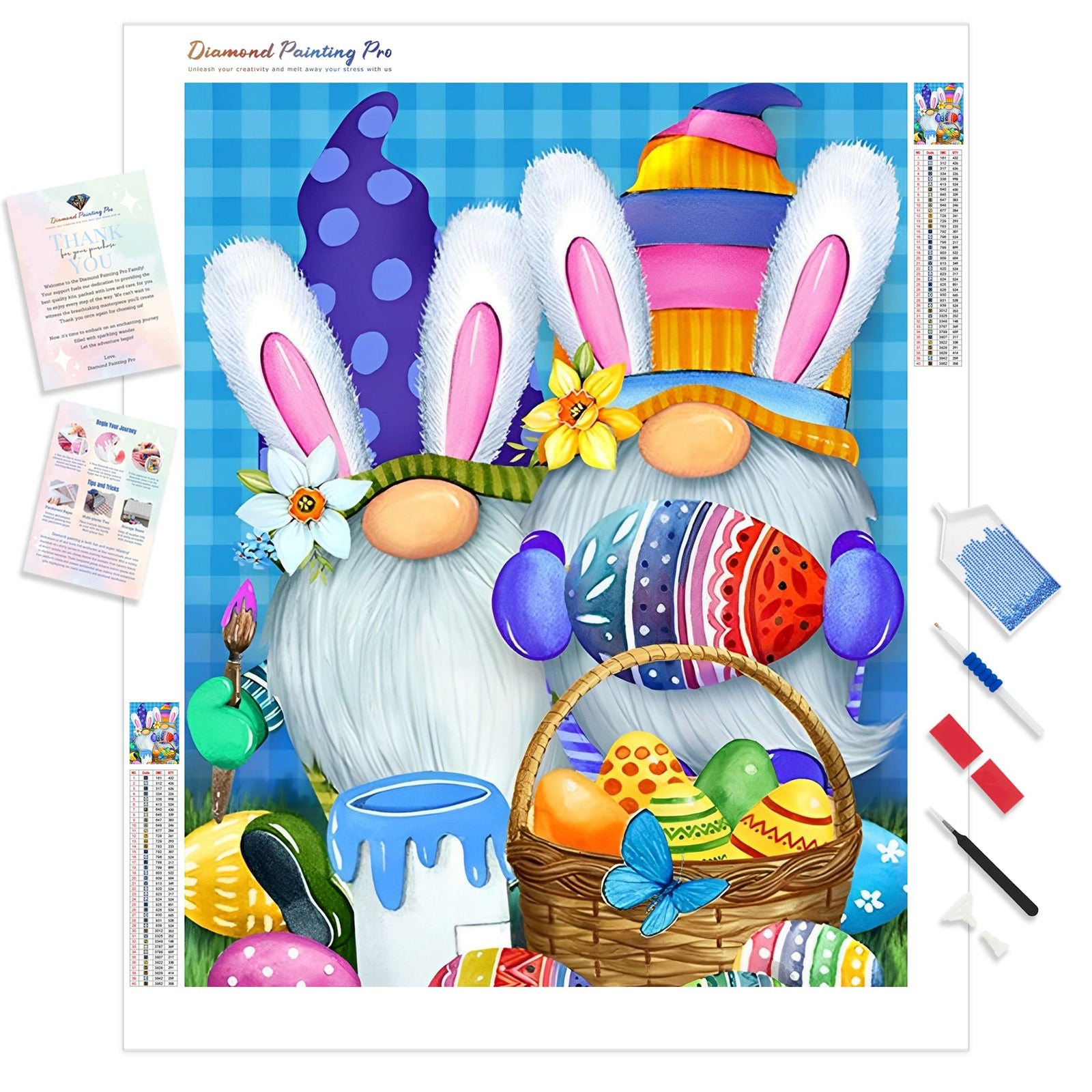 Easter Gnomes | Diamond Painting Kit - Full Drill - Square or Round Diamonds with AB Drills Option