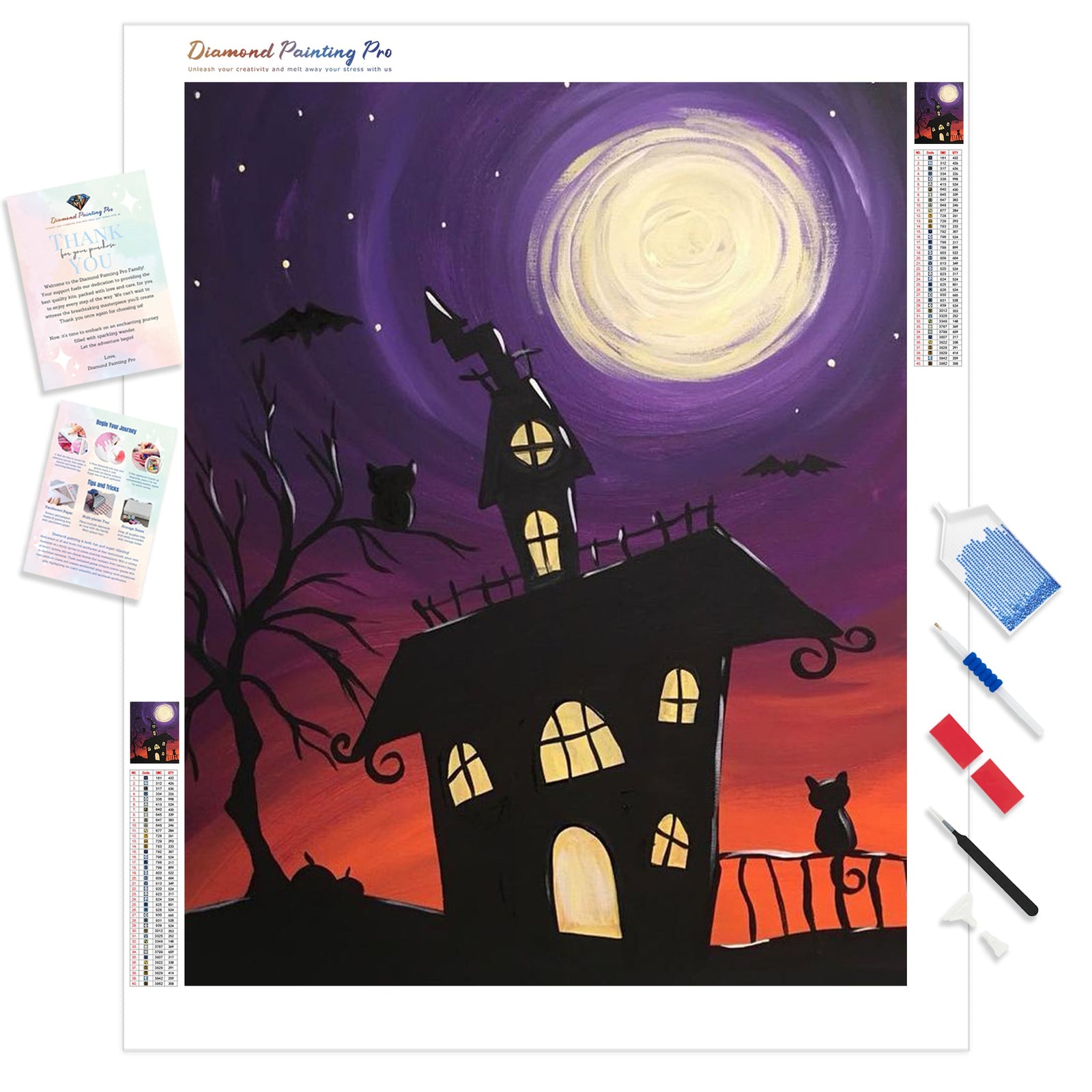 Halloween Night | Diamond Painting Kit - Full Drill - Square or Round Diamonds with AB Drills Option