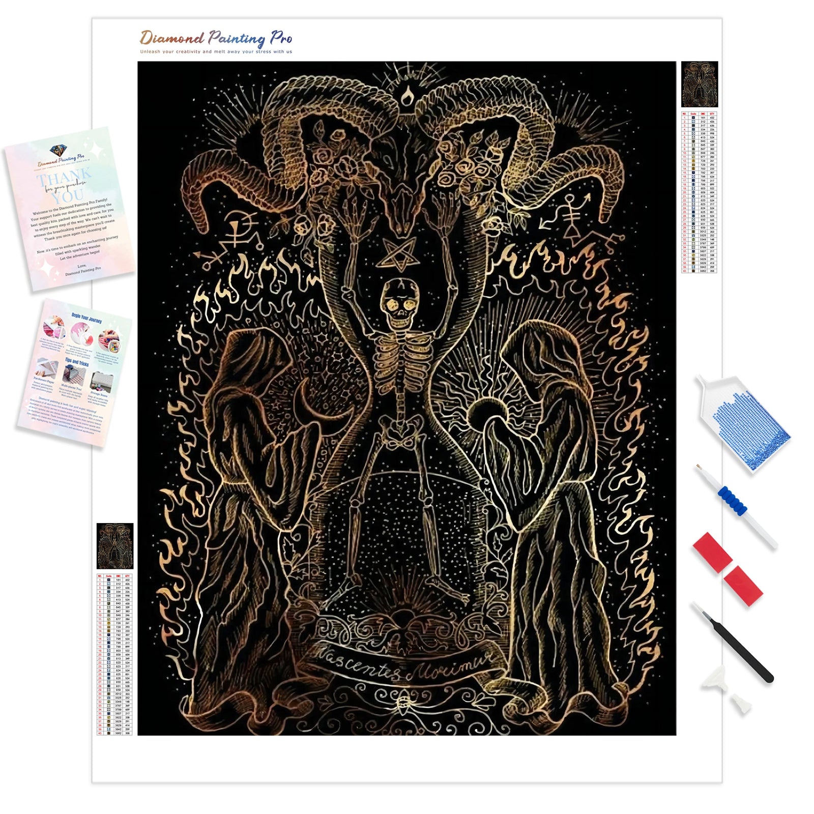 Dark Mystic | Diamond Painting Kit - Full Drill - Square or Round Diamonds with AB Drills Option