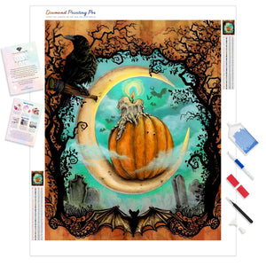 Pumpkin and Crow | Diamond Painting