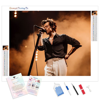 Harry Styles Singing | Diamond Painting Kit - Full Drill - Square or Round Diamonds with AB Drills Option