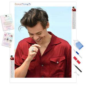 Harry Styles in Red | Diamond Painting