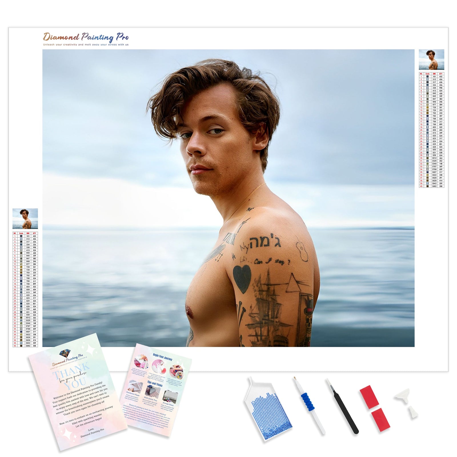 Harry Styles Looking Back | Diamond Painting Kit - Full Drill - Square or Round Diamonds with AB Drills Option