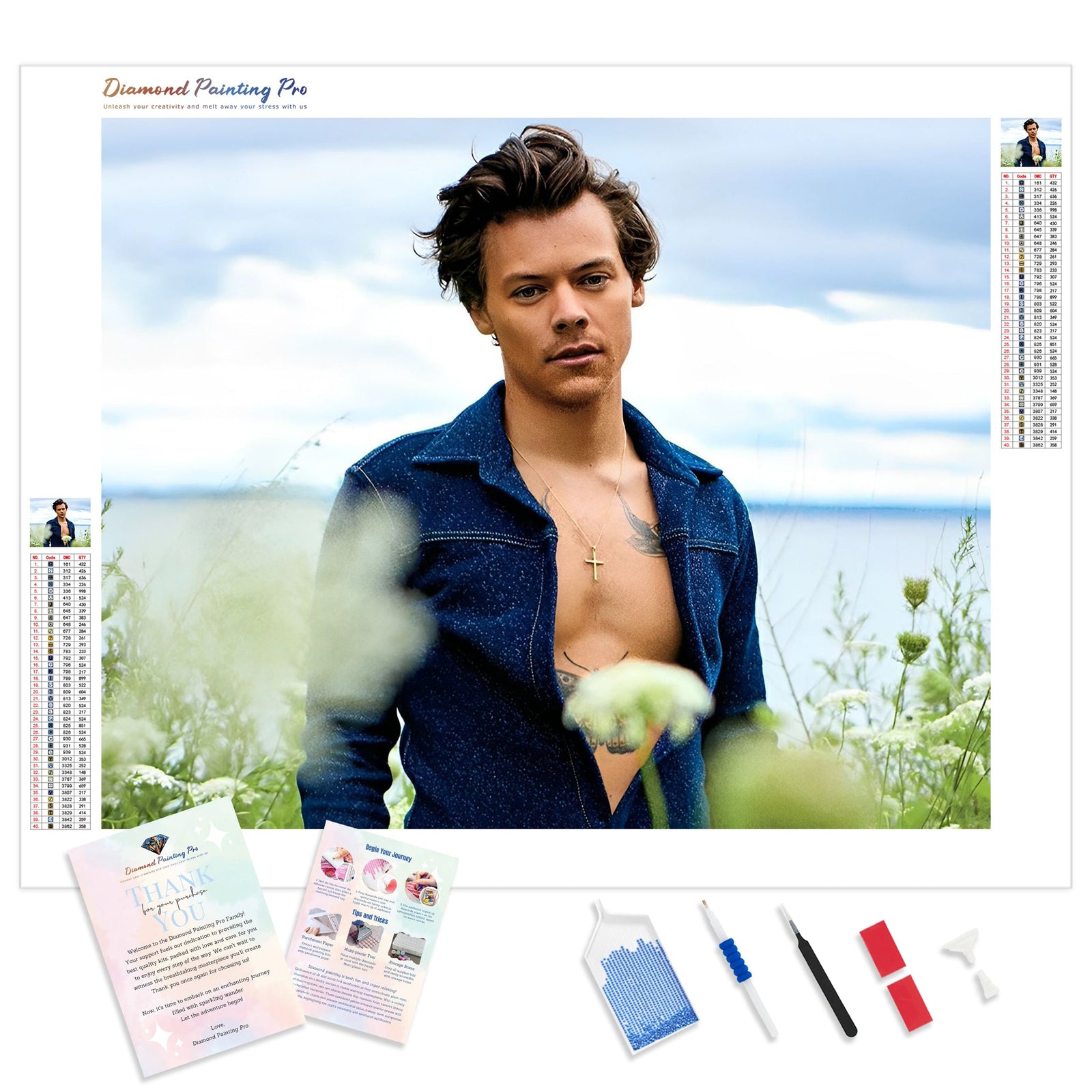 Harry Styles The Star | Diamond Painting Kit - Full Drill - Square or Round Diamonds with AB Drills Option