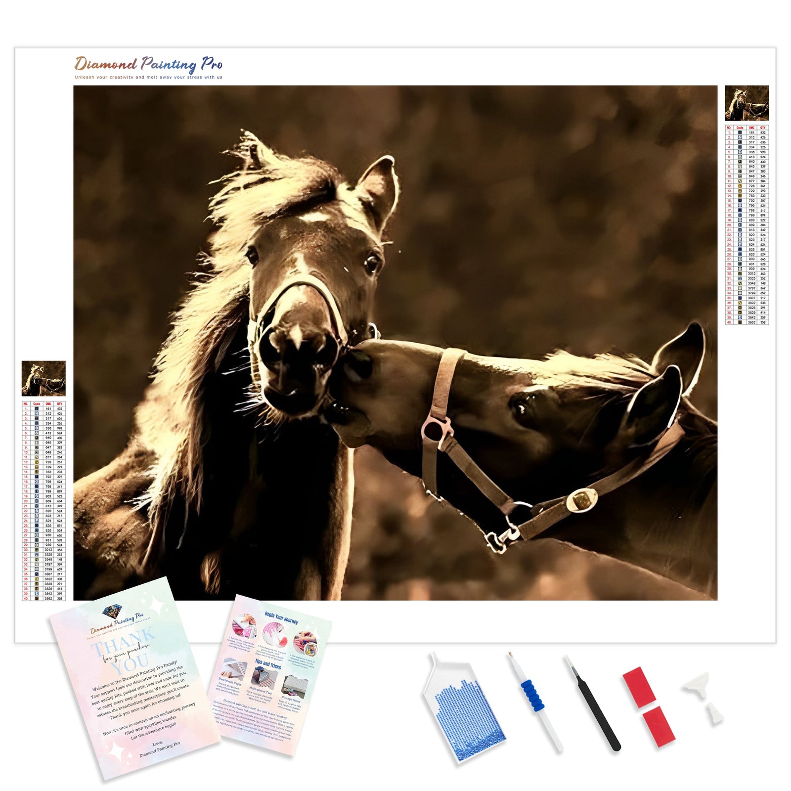 Innocent Horse Romance | Diamond Painting Kit - Full Drill - Square or Round Diamonds with AB Drills Option