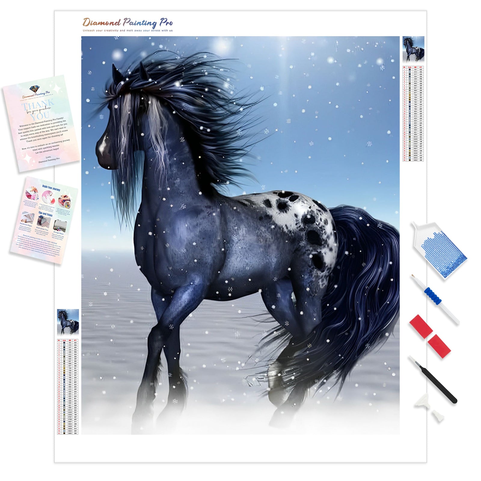 Fantasy Equine | Diamond Painting Kit - Full Drill - Square or Round Diamonds with AB Drills Option