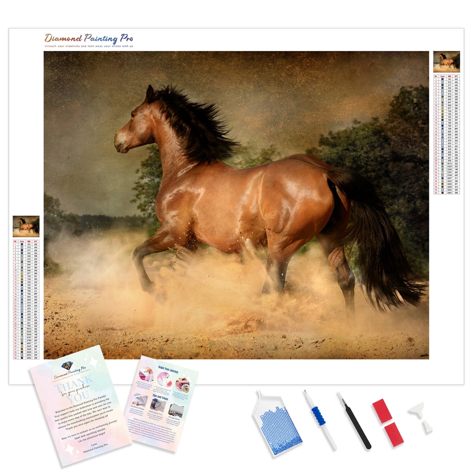 Giddy Up! | Diamond Painting Kit - Full Drill - Square or Round Diamonds with AB Drills Option