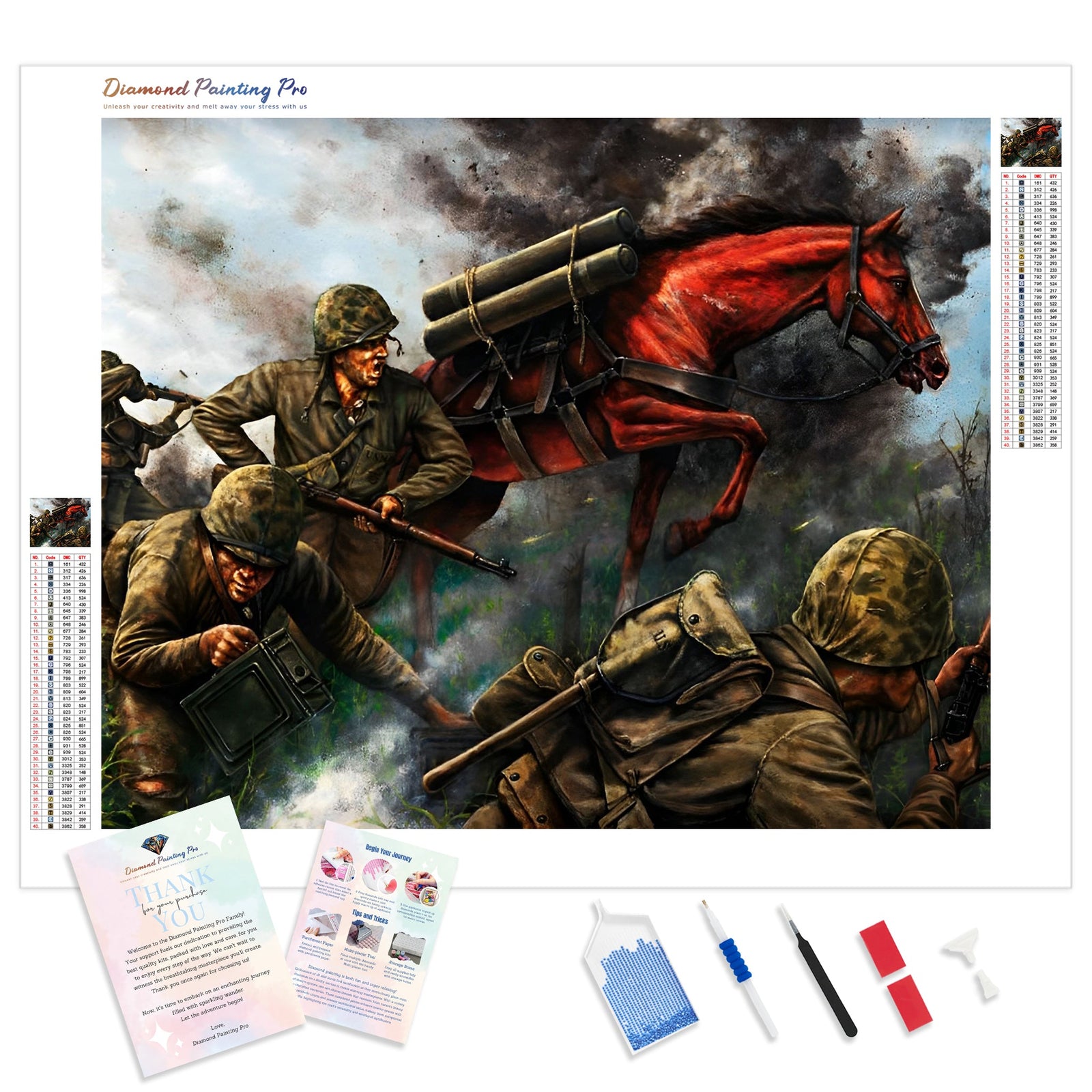 Sergeant Reckless | Diamond Painting Kit - Full Drill - Square or Round Diamonds with AB Drills Option