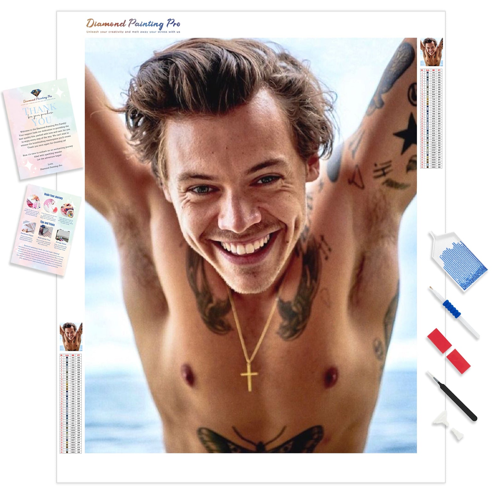 Harry Styles Singer | Diamond Painting Kit - Full Drill - Square or Round Diamonds with AB Drills Option