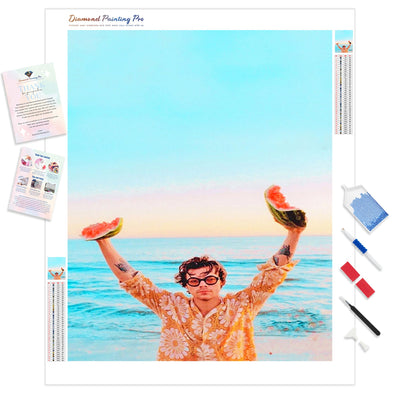 Harry Styles Watermelon Sugar | Diamond Painting Kit - Full Drill - Square or Round Diamonds with AB Drills Option