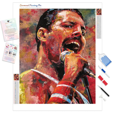 Farrokh Bulsara Freddie Mercury | Diamond Painting Kit - Full Drill - Square or Round Diamonds with AB Drills Option