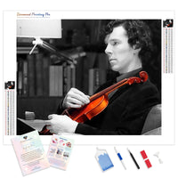 Sherlock Holmes Playing Violin | Diamond Painting