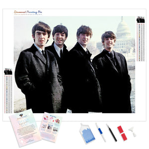 The Beatles in Black | Diamond Painting