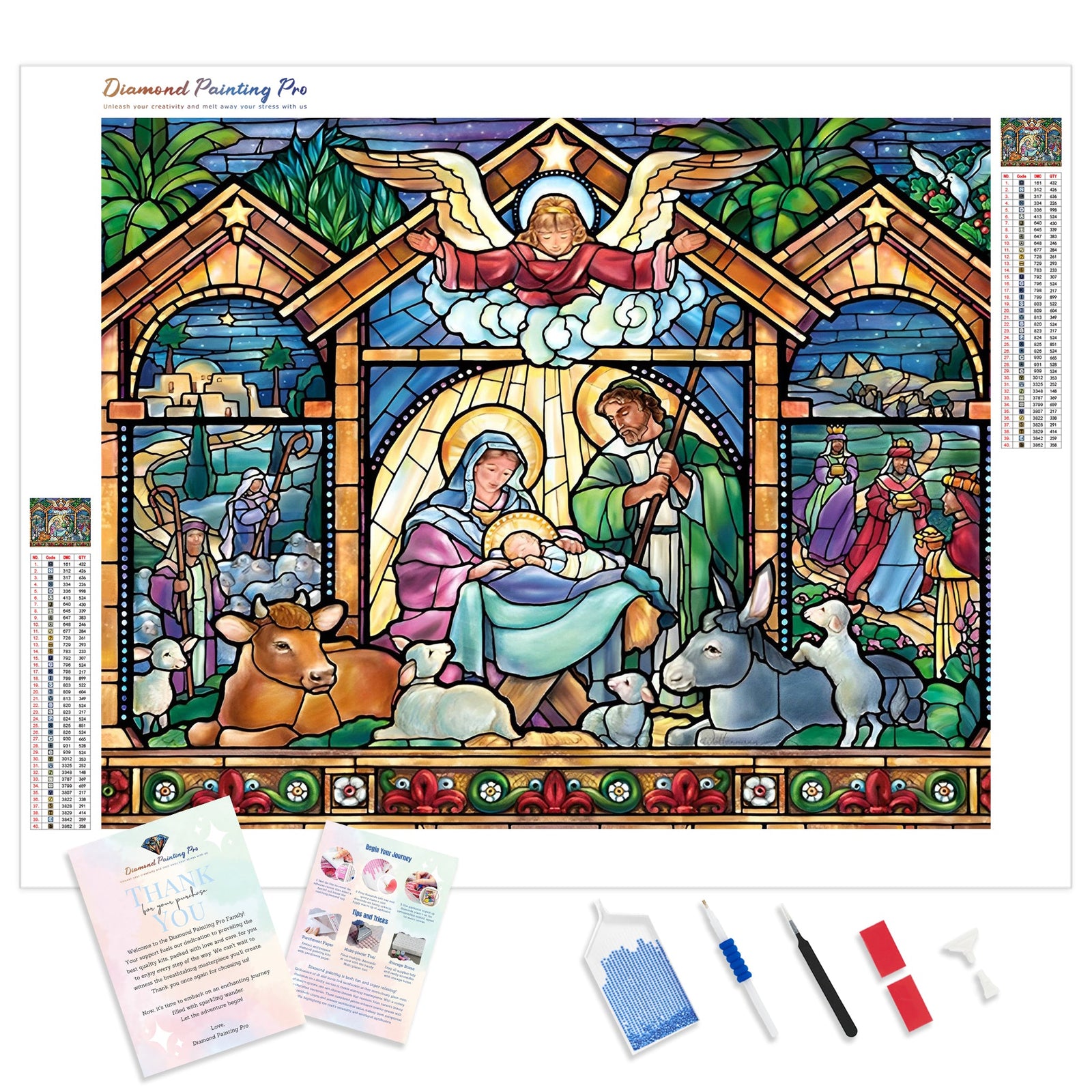 Nativity Scene | Diamond Painting Kit - Full Drill - Square or Round Diamonds with AB Drills Option