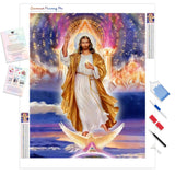Jesus with Dove | Diamond Painting Kit - Full Drill - Square or Round Diamonds with AB Drills Option