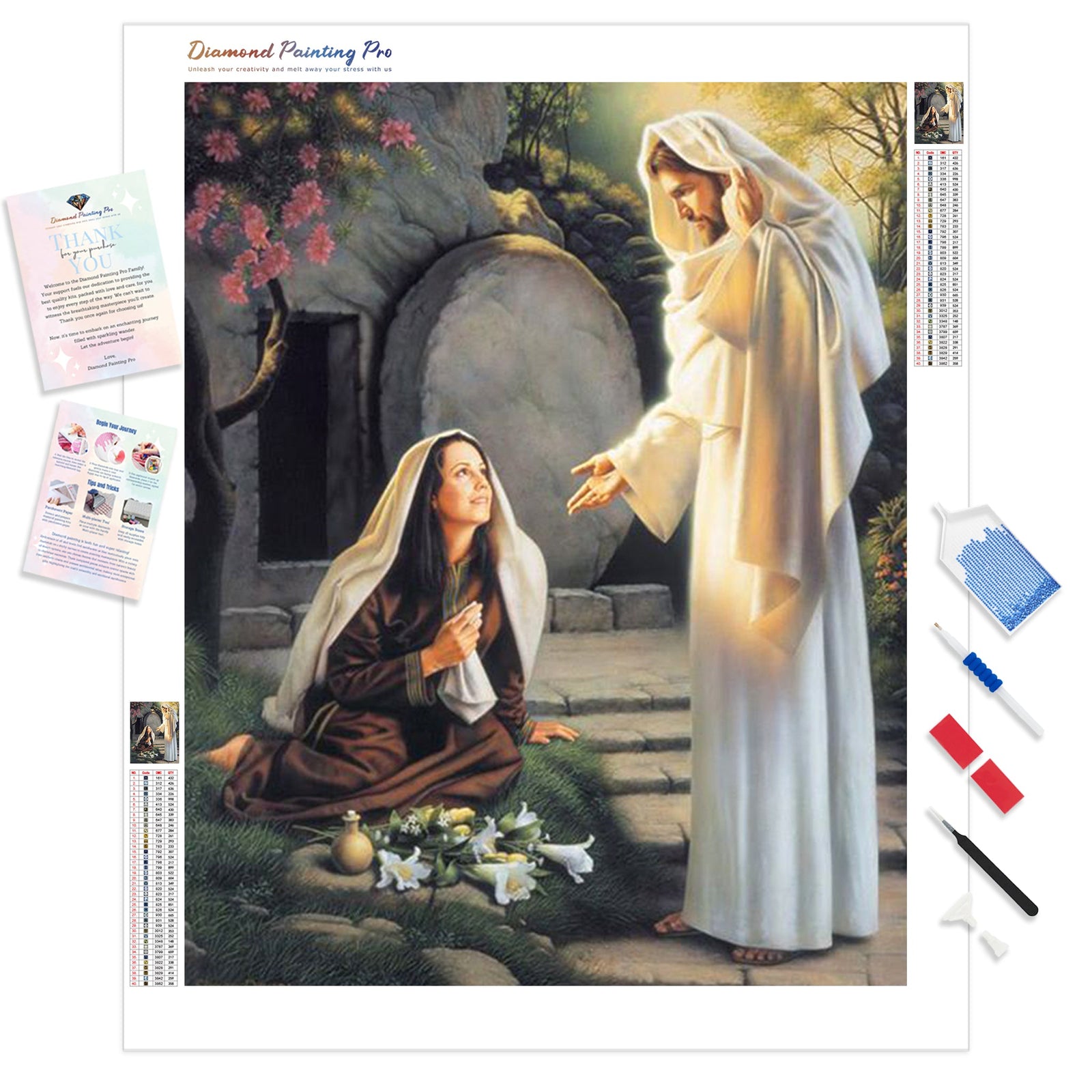 Mary Magdalene and Jesus Religious | Diamond Painting Kit - Full Drill - Square or Round Diamonds with AB Drills Option