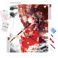 Anime Girl in Kimono | Diamond Painting