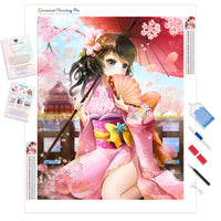 Anime Kimono Umbrella | Diamond Painting