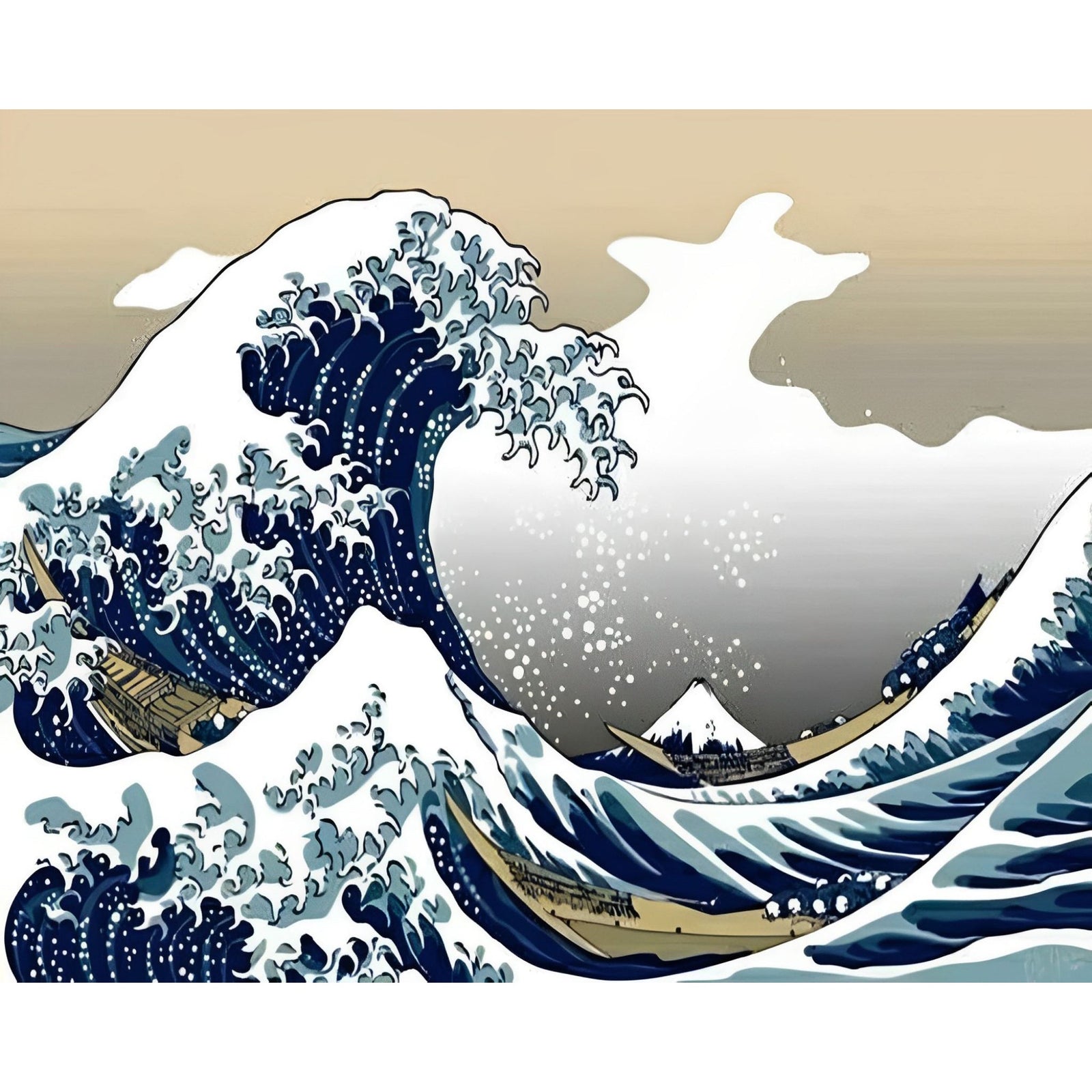 The Great Wave Off Kanagawa | Diamond Painting Design - Full Drill Diamond Art with 5d Square or Round Diamonds - AB Drills Available