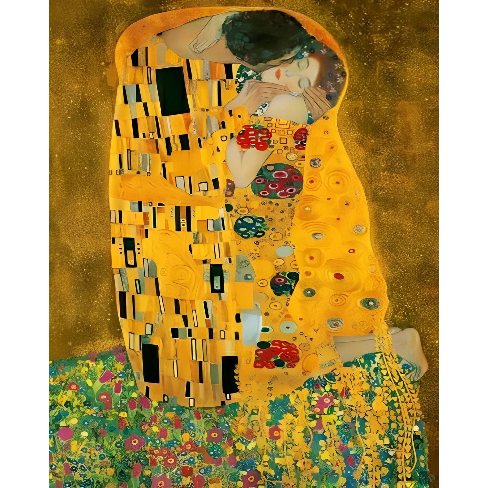 The Kiss - Gustav Klimt | Diamond Painting Design - Full Drill Diamond Art with 5d Square or Round Diamonds - AB Drills Available